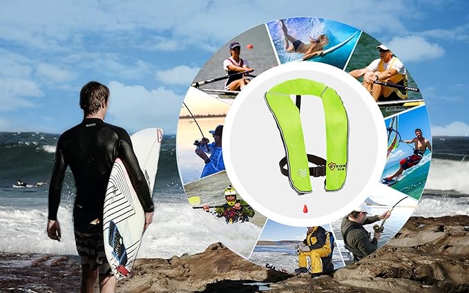 Eyson Inflatable Life Jacket Inflatable Life Vest for Adult Classic Manual(YSH701-150M)