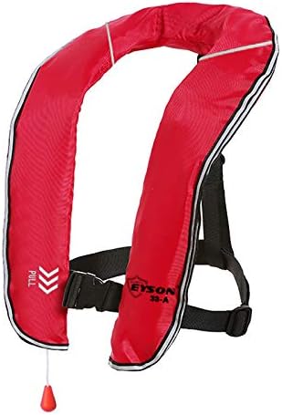 Eyson Inflatable Life Jacket Inflatable Life Vest for Adult Classic Automatic 10pcs(Red)