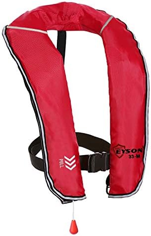 Eyson Inflatable Life Jacket Inflatable Life Vest for Adult Classic Manual 10pcs(Red)