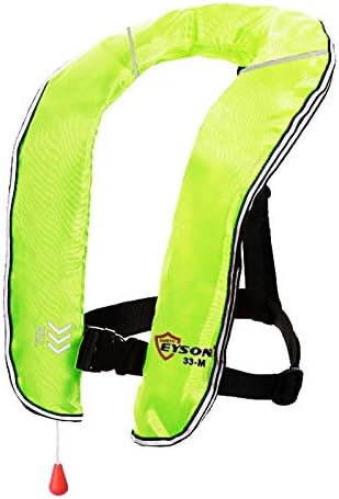 Eyson Inflatable Life Jacket Inflatable Life Vest for Adult Classic Manual 10pcs(Fluoro Green)