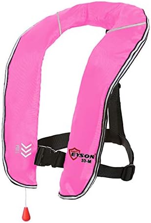 Eyson Inflatable Life Jacket Inflatable Life Vest for Adult Classic Manual 10pcs(Pink)