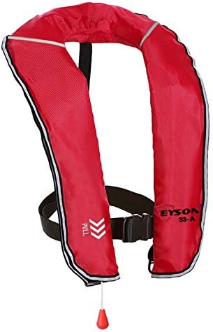 Eyson Inflatable Life Jacket Inflatable Life Vest for Adult Classic Automatic 10pcs(Red)