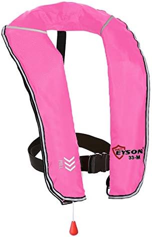 Eyson Inflatable Life Jacket Inflatable Life Vest for Adult Classic Manual 10pcs(Pink)