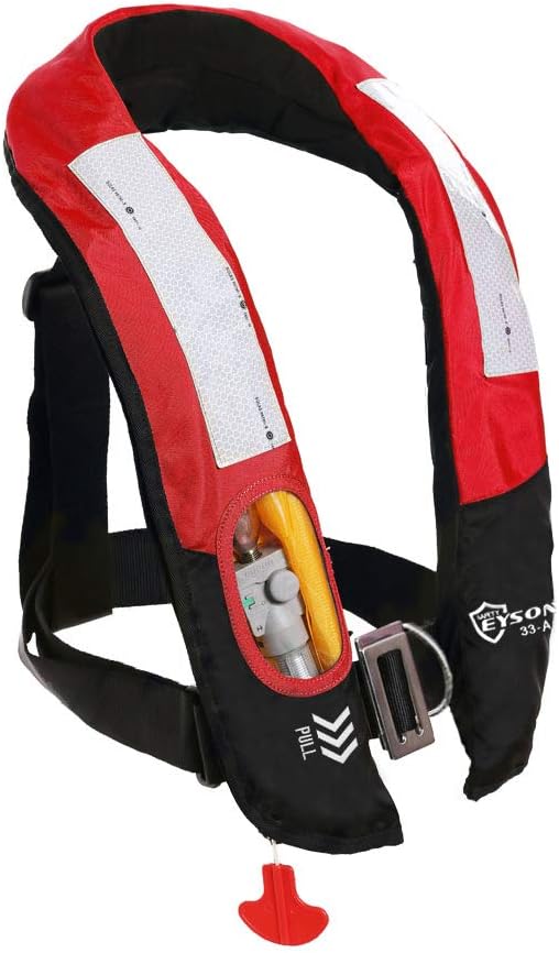 Eyson Inflatable Life Jacket Life Vest Highly Visible Automatic 10pcs(Red)