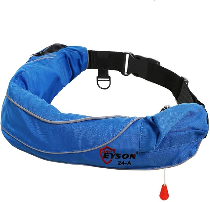 Eyson Inflatable Life Jacket Life Vest Life Ring Belt Pack Waist Bag Automatic 10pcs(Blue)