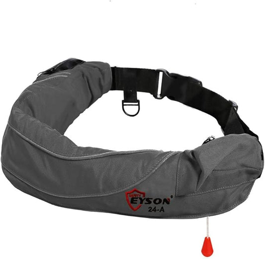 Eyson Inflatable Life Jacket Life Vest Life Ring Belt Pack Waist Bag Automatic 10pcs(Grey)