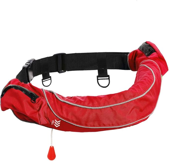 Eyson Inflatable Life Jacket Life Vest Life Ring Belt Pack Waist Bag Automatic 10pcs(Red)