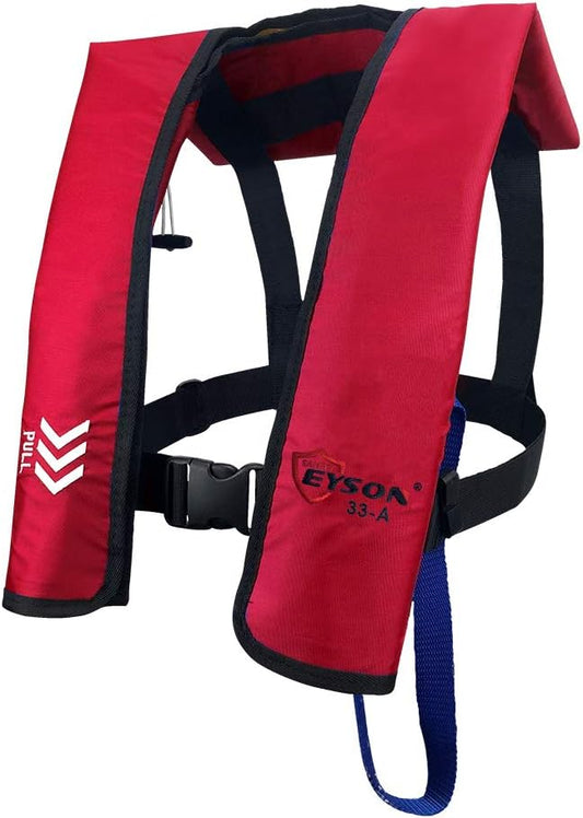 Eyson Inflatable Life Jacket Life Vest Basic Automatic/Manual 10pcs (Red Auto)