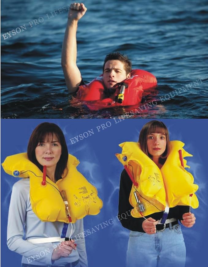 Eyson Inflatable Life Jacket Inflatable Life Vest for Adult Classic Manual（ES639-150M）